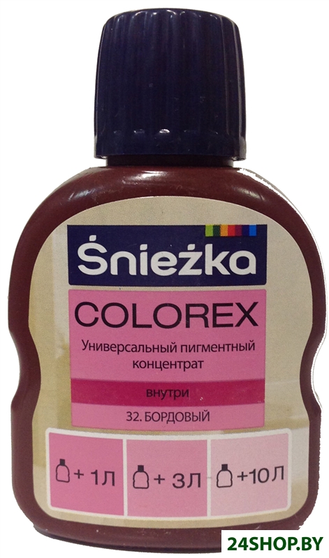 Колеровочная краска Sniezka Colorex 0.1 л (№32, бордовый) Колеровочная краска Sniezka Colorex 0.1 л (№32, бордовый)