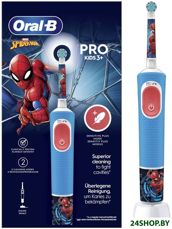 Электрическая зубная щетка Oral-B Vitality Pro 103 Kids Spiderman D103.413.2K Электрическая зубная щетка Oral-B Vitality Pro 103 Kids Spiderman D103.413.2K