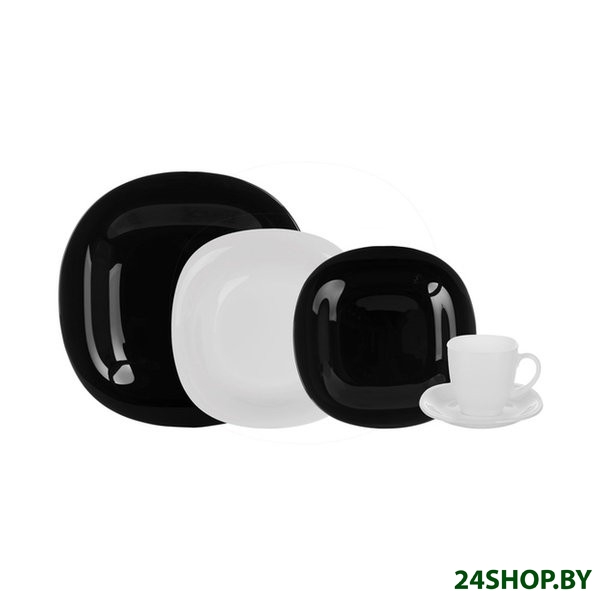 Набор посуды LUMINARC Carine Black White N1500 Набор посуды LUMINARC Carine Black White N1500
