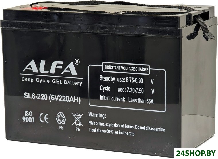 Тяговый аккумулятор ALFA 6V-220Ah(C20) L+ (220 А·ч) Тяговый аккумулятор ALFA 6V-220Ah(C20) L+ (220 А·ч)