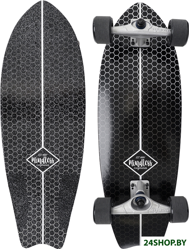 Лонгборд Mindless Surf Skate Fish Tail Black MS1500 Лонгборд Mindless Surf Skate Fish Tail Black MS1500