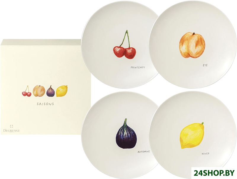 Набор десертных тарелок Degrenne Saisons Fruits 243051 Набор десертных тарелок Degrenne Saisons Fruits 243051