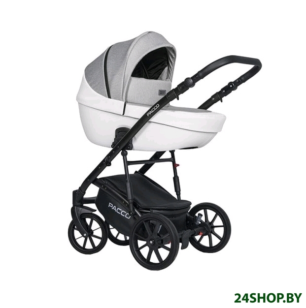 Детская универсальная коляска RIKO Basic Pacco 3 в 1 (05, серый/белый) Детская универсальная коляска RIKO Basic Pacco 3 в 1 (05, серый/белый)
