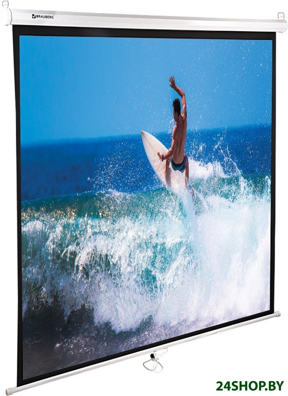 Проекционный экран BRAUBERG Wall 1:1 (200x200) 236727 Проекционный экран BRAUBERG Wall 1:1 (200x200) 236727