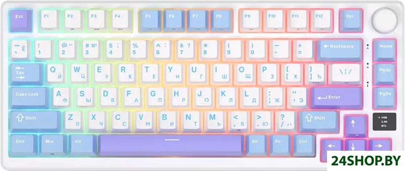 Клавиатура Royal Kludge RK-M75 RGB Taro Milk (RK Silver) Клавиатура Royal Kludge RK-M75 RGB Taro Milk (RK Silver)