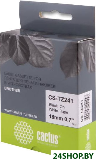 Картридж-лента для термопринтера CACTUS CS-TZ241 (аналог Brother TZ241) Картридж-лента для термопринтера CACTUS CS-TZ241 (аналог Brother TZ241)