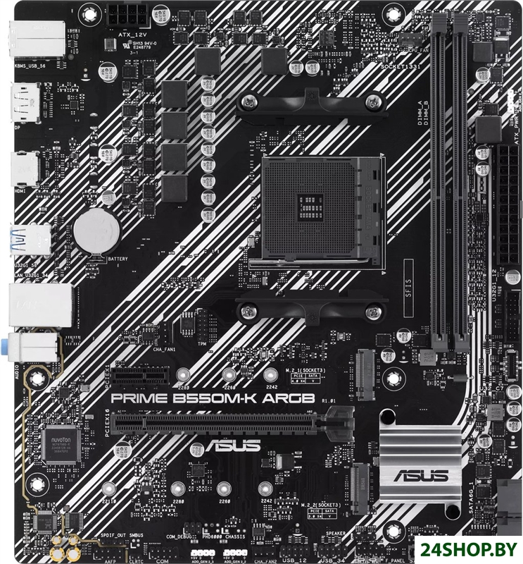 Материнская плата ASUS Prime B550M-K ARGB Материнская плата ASUS Prime B550M-K ARGB