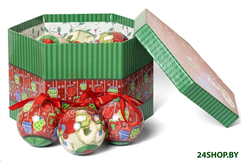 Набор ёлочных шаров Winter Glade папье-маше 7514G219 (14 шт) Набор ёлочных шаров Winter Glade папье-маше 7514G219 (14 шт)