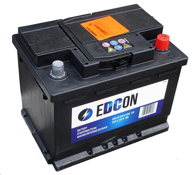Автомобильный аккумулятор EDCON DC60660R (60 А·ч) Автомобильный аккумулятор EDCON DC60660R (60 А·ч)