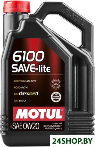 Моторное масло Motul 6100 Save-light 0W-20 4л Моторное масло Motul 6100 Save-light 0W-20 4л