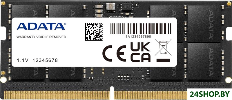 Оперативная память ADATA 32ГБ DDR5 SODIMM 5600 МГц AD5S560032G-S Оперативная память ADATA 32ГБ DDR5 SODIMM 5600 МГц AD5S560032G-S