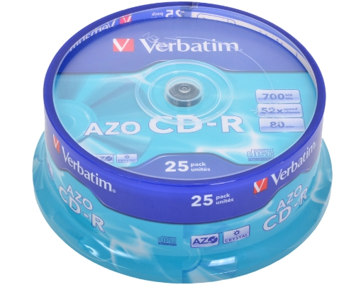 Диск CD-R Verbatim 700Mb 52x Cake Box (25 шт) (43352) Диск CD-R Verbatim 700Mb 52x Cake Box (25 шт) (43352)