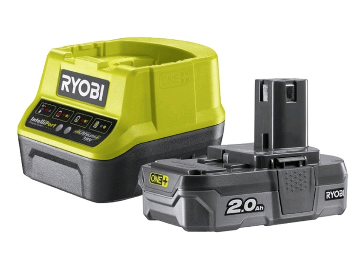 Аккумулятор с зарядным устройством Ryobi RC18120-120 5133003368 (18В/2 Ah + 18В) Аккумулятор с зарядным устройством Ryobi RC18120-120 5133003368 (18В/2 Ah + 18В)
