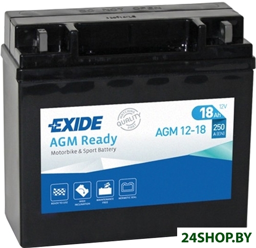Мотоциклетный аккумулятор Exide AGM 12-18 (18 А·ч) Мотоциклетный аккумулятор Exide AGM 12-18 (18 А·ч)