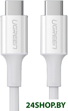 Кабель Ugreen US300 60552 USB Type-C - USB Type-C (2 м, белый) Кабель Ugreen US300 60552 USB Type-C - USB Type-C (2 м, белый)