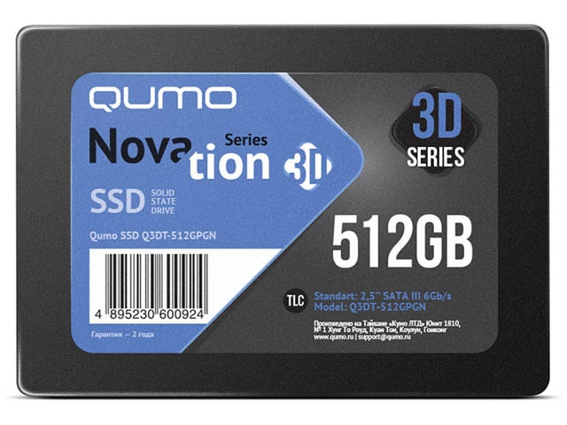 SSD QUMO Novation 3D TLC 512GB Q3DT-512GPGN SSD QUMO Novation 3D TLC 512GB Q3DT-512GPGN