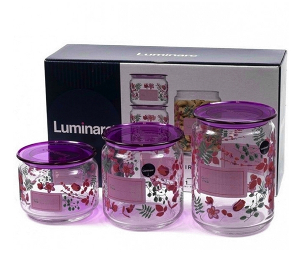 Набор емкостей Luminarc Irises P9216 Набор емкостей Luminarc Irises P9216