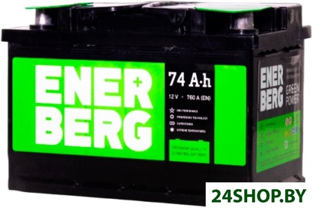 Автомобильный аккумулятор Enerberg R+ низк. (74 А·ч) Автомобильный аккумулятор Enerberg R+ низк. (74 А·ч)
