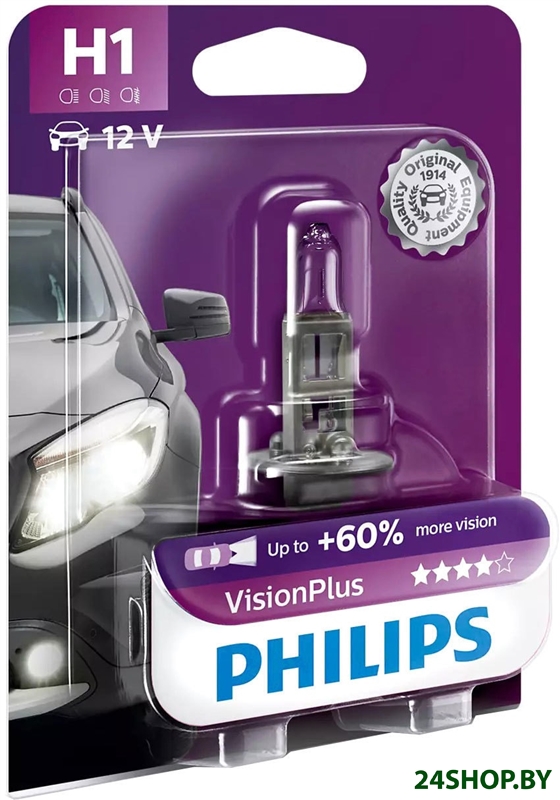Галогенная лампа Philips H1 X-tremeVision Plus 1шт Галогенная лампа Philips H1 X-tremeVision Plus 1шт