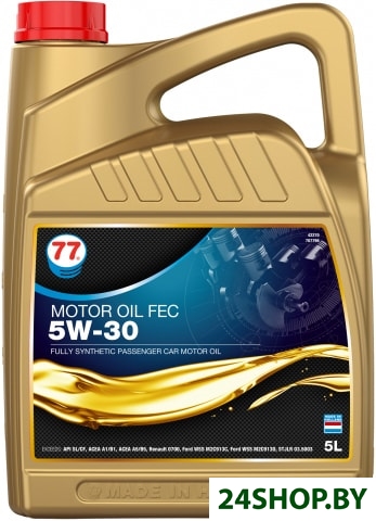 Моторное масло 77 Lubricants FEC 5W-30 5л Моторное масло 77 Lubricants FEC 5W-30 5л
