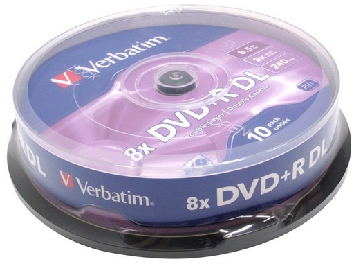 Диск DVD+R Disc Verbatim 8.5 Gb (уп. 10 шт) (43666) Диск DVD+R Disc Verbatim 8.5 Gb (уп. 10 шт) (43666)