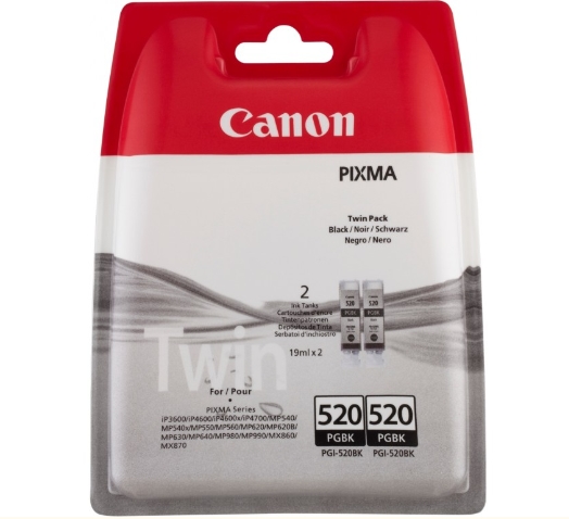Картридж струйный Canon PGI-520BK 2932B012 черный x2уп Картридж струйный Canon PGI-520BK 2932B012 черный x2уп