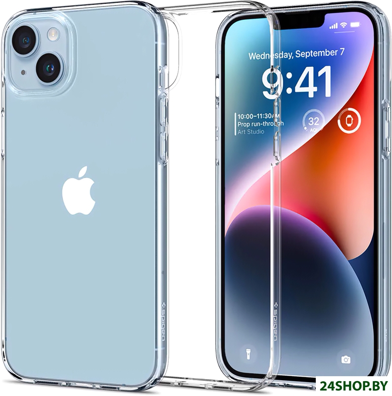 Чехол для телефона Spigen Liquid Crystal iPhone 14 Crystal Clear ACS05033 (прозрачный) Чехол для телефона Spigen Liquid Crystal iPhone 14 Crystal Clear ACS05033 (прозрачный)