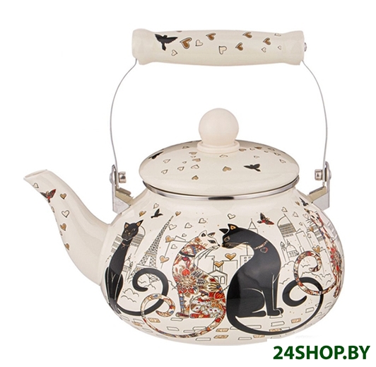 Чайник без свистка Agness Парижские коты 934-391 Чайник без свистка Agness Парижские коты 934-391