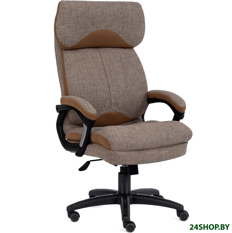 Кресло TetChair Duke (флок/ткань, коричневый/бронзовый) Кресло TetChair Duke (флок/ткань, коричневый/бронзовый)