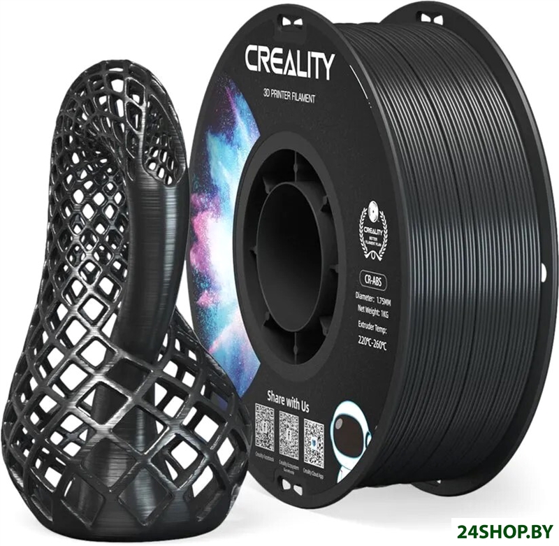 Пластик Creality CR-ABS 1.75 мм 1 кг (черный) Пластик Creality CR-ABS 1.75 мм 1 кг (черный)
