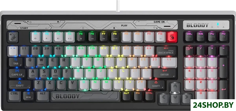 Клавиатура A4Tech Bloody B950 (черный/серый, Light Strike Libra Brown) Клавиатура A4Tech Bloody B950 (черный/серый, Light Strike Libra Brown)