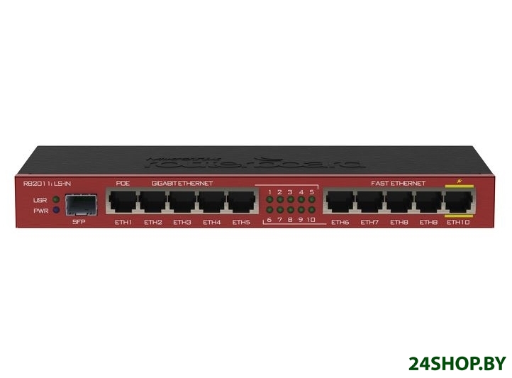 Коммутатор MikroTik RouterBOARD 2011iLS-IN (RB2011iLS-IN) Коммутатор MikroTik RouterBOARD 2011iLS-IN (RB2011iLS-IN)