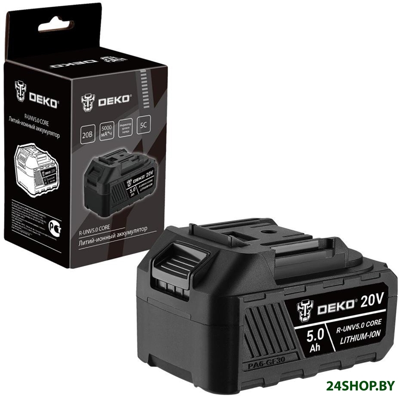 Аккумулятор Deko R-UNV5.0 CORE 083-1016 (20В/5 Ач) Аккумулятор Deko R-UNV5.0 CORE 083-1016 (20В/5 Ач)