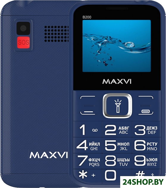 Кнопочный телефон Maxvi B200 (синий) Кнопочный телефон Maxvi B200 (синий)