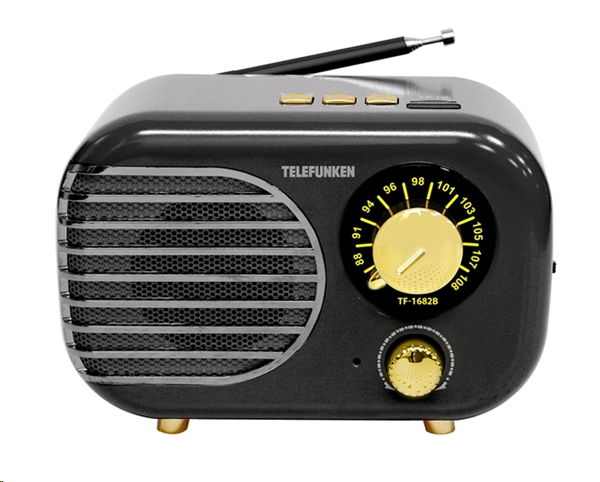 Радиоприемник TELEFUNKEN TF-1682B (черный/золотистый) Радиоприемник TELEFUNKEN TF-1682B (черный/золотистый)