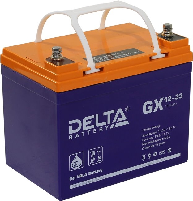 Аккумулятор для ИБП 12V 33Ah Delta GX 12-33 Аккумулятор для ИБП 12V 33Ah Delta GX 12-33