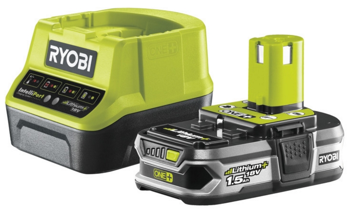 Аккумулятор с зарядным устройством Ryobi RC18120-115 ONE+ 5133003357 (18В/1.5 а*ч + 18В) Аккумулятор с зарядным устройством Ryobi RC18120-115 ONE+ 5133003357 (18В/1.5 а*ч + 18В)