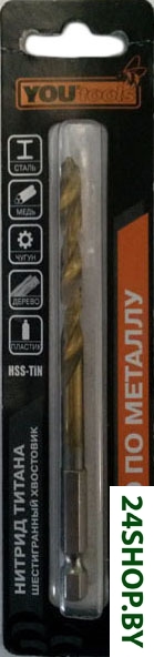 Сверло Yourtools HSS-TiN 1/4 Сверло Yourtools HSS-TiN 1/4