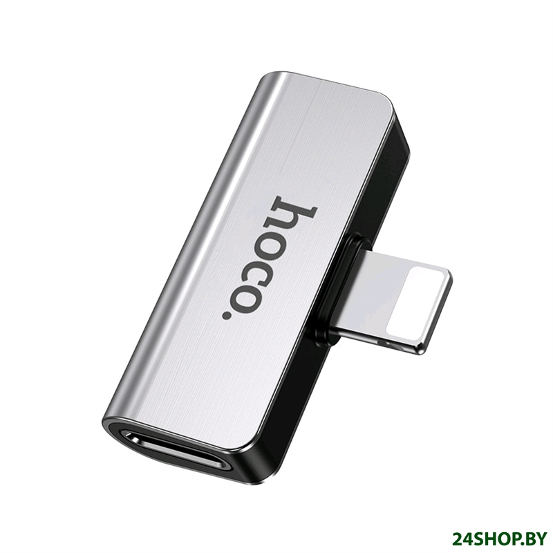 Адаптер Hoco LS24 Lightning (серебристый) Адаптер Hoco LS24 Lightning (серебристый)