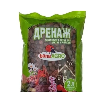 Крупный дренаж bonaAGRO 2л Крупный дренаж bonaAGRO 2л
