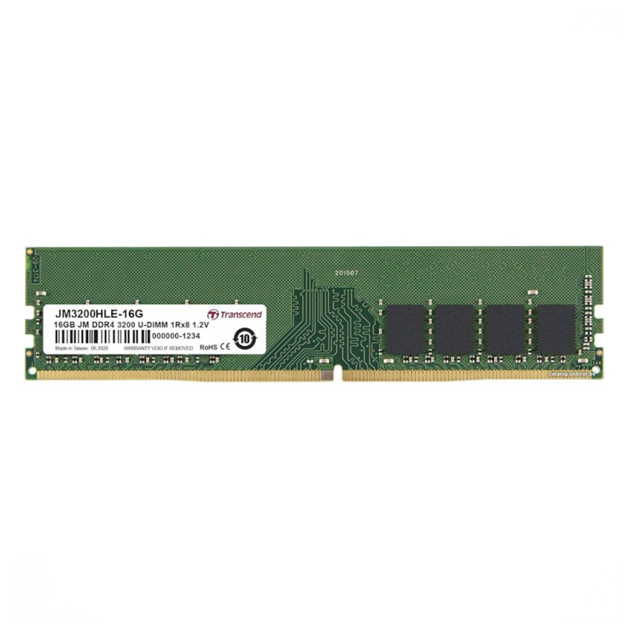 Оперативная память Transcend JetRam 16GB DDR4 PC4-25600 JM3200HLE-16G Оперативная память Transcend JetRam 16GB DDR4 PC4-25600 JM3200HLE-16G