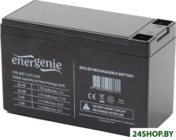 Аккумулятор для ИБП EnerGenie BAT-12V7.5AH Аккумулятор для ИБП EnerGenie BAT-12V7.5AH