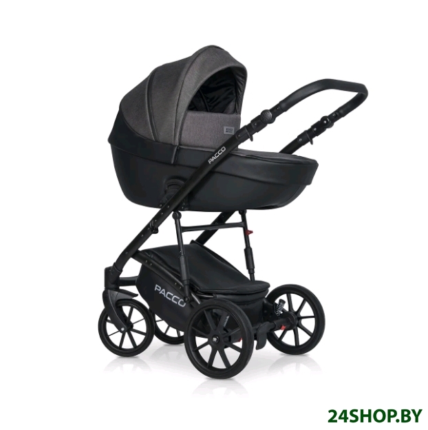 Детская универсальная коляска RIKO Basic Pacco 2 в 1 (04, темно-серый/черный) Детская универсальная коляска RIKO Basic Pacco 2 в 1 (04, темно-серый/черный)