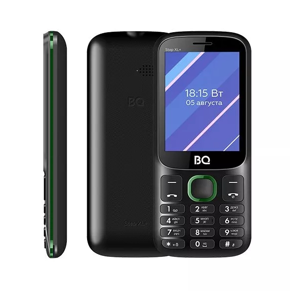 Мобильный телефон BQ-Mobile BQ-2820 Step XL+ (черный/зеленый) Мобильный телефон BQ-Mobile BQ-2820 Step XL+ (черный/зеленый)