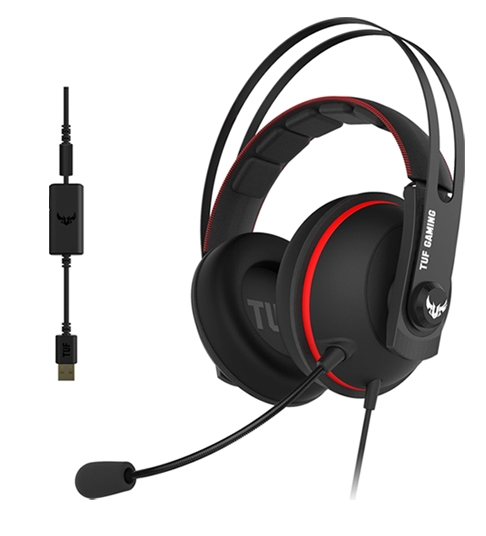 Наушники ASUS TUF Gaming H7 (черный/красный) Наушники ASUS TUF Gaming H7 (черный/красный)