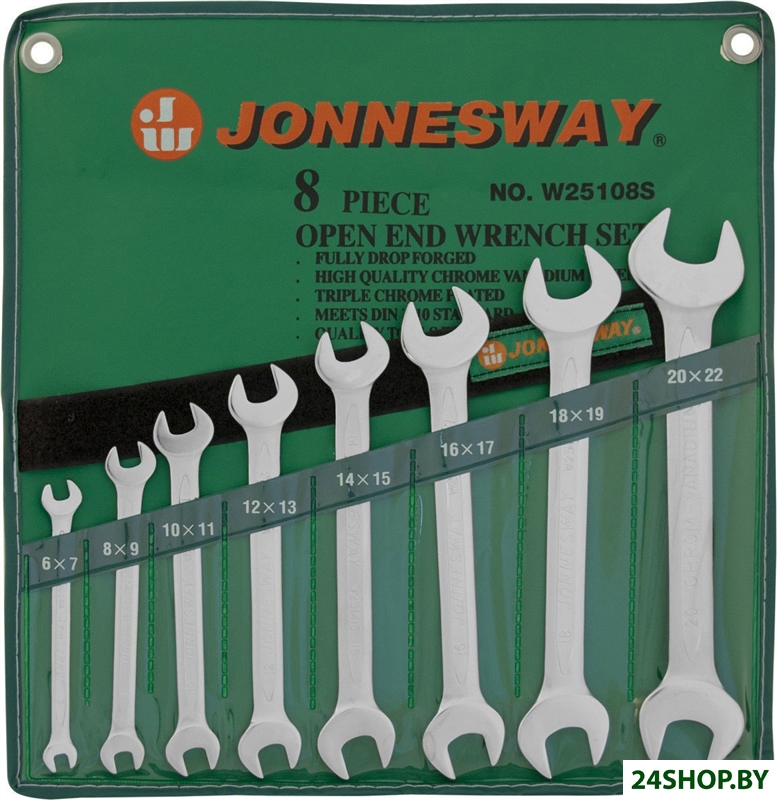Набор ключей Jonnesway W25108S (8 предметов) Набор ключей Jonnesway W25108S (8 предметов)