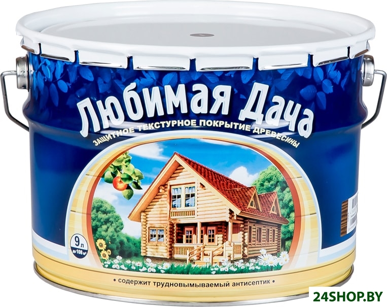 Лак Любимая Дача Защитно-декоративное покрытие для древесины (сосна, 9 л) Лак Любимая Дача Защитно-декоративное покрытие для древесины (сосна, 9 л)