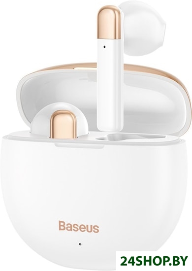 Наушники Baseus Encok W2 (белый/золотистый) Наушники Baseus Encok W2 (белый/золотистый)