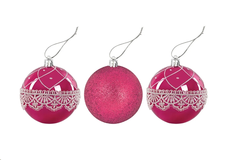Набор шаров Золотая сказка Кружево Crimson 591116 Набор шаров Золотая сказка Кружево Crimson 591116
