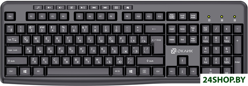 Клавиатура Oklick K225W (черный) Клавиатура Oklick K225W (черный)
